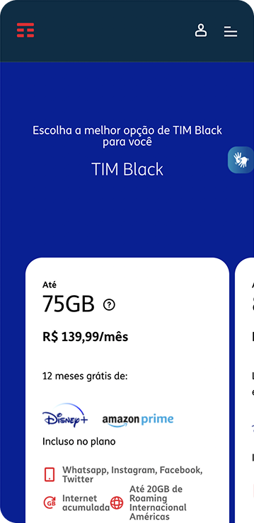 Página de planos no mobile com o card ocupando a tela inteira e o CTA abaixo da dobra
