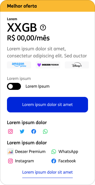 Variação do card: Card completo